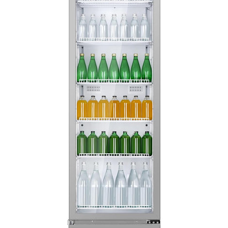 Haier HVC 505 GT5, 5 Star, Touch LED Visi Cooler Glass Door, Adjustable Shelves, Single Door Commercial Refrigerator (500 L, Grey)