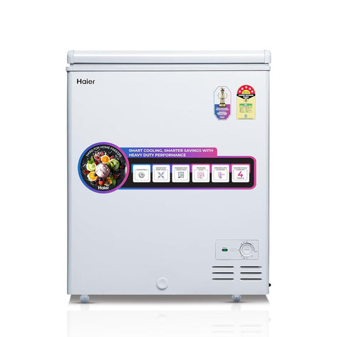 Haier HFC-230SM5, 5 Star Rating Single Door Convertible Deep Freezer, Heavy Duty Compressor with inside metal Liner, Compact Design with Removable Gasket (White)