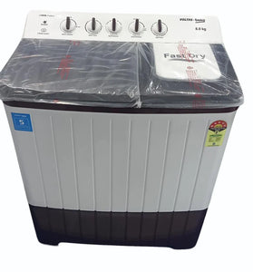 Voltas Beko WTT80UHA/BRSSWH5PODE 8 Kg Semi-Automatic Top Load Washing Machine – 5 Star, Soft Close Lid, Double Waterfall | Burgundy with 5 year comprehensive warranty