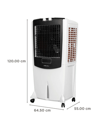 Bajaj Shield Series Mighty 122 Litres Desert Air Cooler with Turbo Fan Technology (Antibacterial Honeycomb Technology, White)