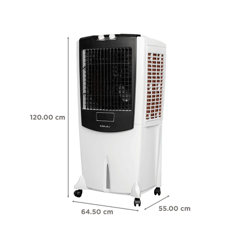 Bajaj Shield Series Mighty 122 Litres Desert Air Cooler with Turbo Fan Technology (Antibacterial Honeycomb Technology, White)