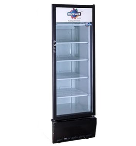 Rockwell 358Ltr, Single Glass Door Visi Cooler, Internal LED, Dynamic Cooling (RVC390B, Black)