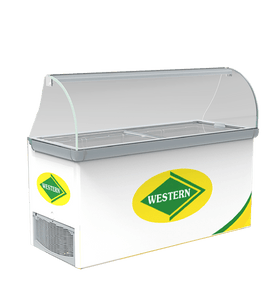 WESTERN F550GT25 GLASS TOP DEEP FREEZER / ICE CREAM SCOOPING PARLOUR