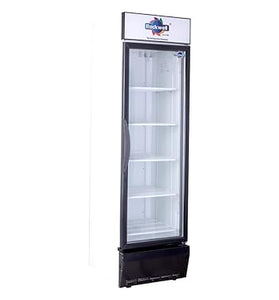 Rockwell 448Ltr, Single Glass Door Visi Cooler, Internal LED, Dynamic Cooling (RVC550B, Black)