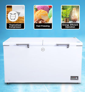 Godrej 500 L Double Door Convertible Deep Freezer (DH EPenta 525D 41 CMHT2LM RW, White, Pentacool Technology)