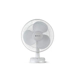 Bajaj Esteem Table Fan 400 MM | Table Fans for Home & Office | Low Power Consumption | 100% Copper Motor | Voltage Protection | High Air Delivery | High RPM | 3-Speed Control | 2-Yr Warranty | White