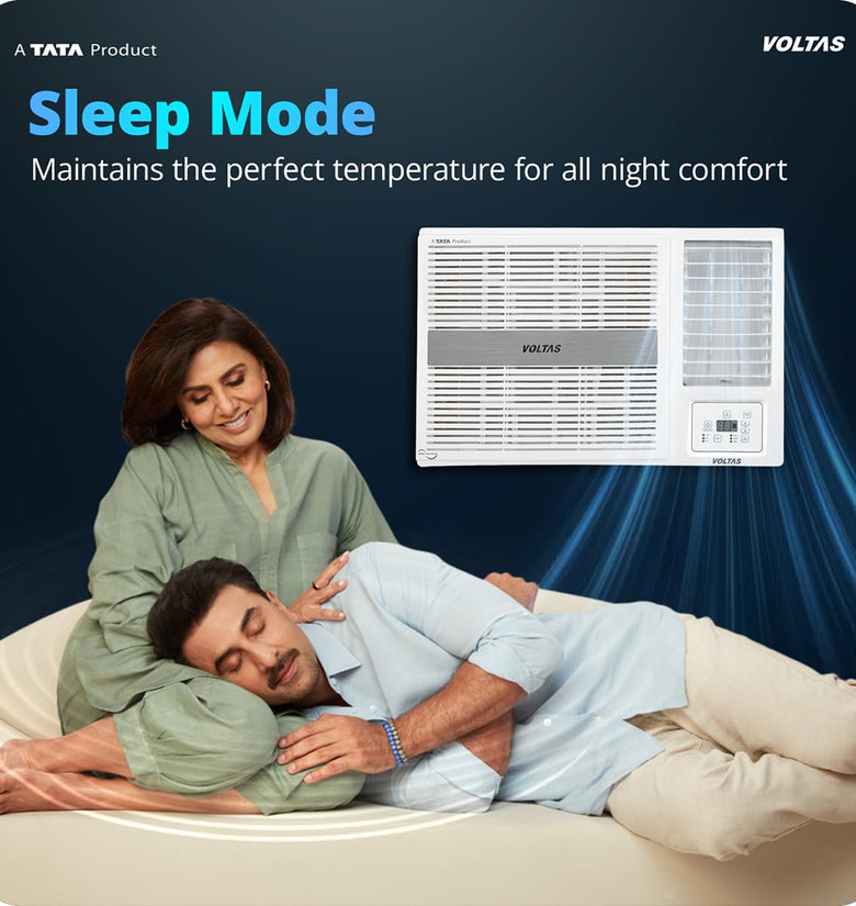 Voltas 1.5 ton 3 Star Inverter Window AC (Copper, 2-in-1 Cooling Modes, Anti-Dust Filter, 2-Way Swing, Memory Restart, Sleep Mode (183INV PEARL, White)