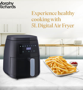 Morphy Richards 5L Digital Air Fryer For Home|1500W Airfryer With Digital Control|Dual Fan Technology|Adjustable Time & Temperature Control