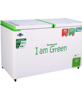 Rockwell 416 Ltr 5 Star Convertible GREEN Deep Freezer, Double door - GFR450DDUC (10 yr Warranty on cooling coil,Upto 53% Power Saving,100% copper coil)