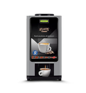 ATLANTIS Classic 4 Lane Tea/Coffee Vending Machine - 3 Liters Hot Tank | Premix Based Instant Hot Beverage Dispenser for Offices, Shops and Institutions