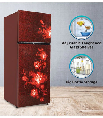 Voltas Beko RFF295C/WPCWR0I0000GD 250L 3 Star Frost Free Double Door Refrigerator Celin Wine with 5 year comprehensive warranty