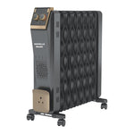 Havells 13 Fin Hestio Wave Fin OFR (Oil Filled Radiator)|Room Heater|2900 W|3 Heat Settings & PTC Fan Heater|Inclined Control Panel|Retractable Wheels| Comfortable Breathing|360° Heating (Black)