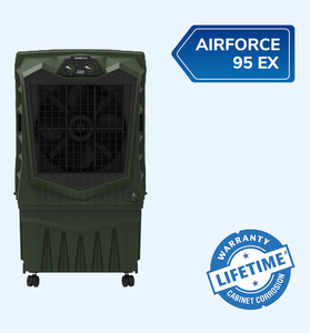 Symphony Air Force 95EX Desert Air Cooler | 95L Water Tank Capacity| 250W | Powerful Jet Fan | Weather-Resistant Body | Large Honeycomb Cooling Pad | Easy Fill | Heavy-Duty Wheels | 1 Year Warranty