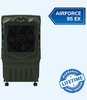 Symphony Air Force 95EX Desert Air Cooler | 95L Water Tank Capacity| 250W | Powerful Jet Fan | Weather-Resistant Body | Large Honeycomb Cooling Pad | Easy Fill | Heavy-Duty Wheels | 1 Year Warranty