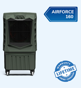 Symphony Air Force 160 Desert Air Cooler | 20m Powerful Air Throw | Robust, Weather-resistant Body | 375W | Auto Louver Movement | Easy Fill | Heavy Duty Air Cooler with Lockable Wheels