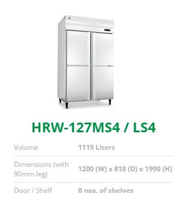 Hoshizaki( Western) 4 Door Chiller 127 MS4/LS4 , Commercial chiller for Restaurant/ Cafes/ commercial kitchens