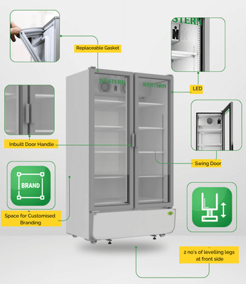 Western Visi Cooler SRC810HC-GL 695 L Double Door