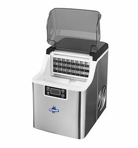 Rockwell RICM22 Ice Maker Machine | 24 Cubes in 20 mins | Compact & Portable - Ideal for Home/Kitchen/Office/Party - Silver