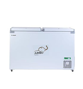 Rockwell 350DDU Hard Top Deep Freezer, Double Door, 4 Years Warranty, Convertible Freezer/Cooler, Low Power Consumption Chest Freezer