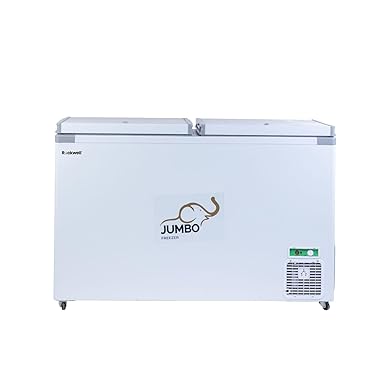 Rockwell 350DDU Hard Top Deep Freezer, Double Door, 4 Years Warranty, Convertible Freezer/Cooler, Low Power Consumption Chest Freezer