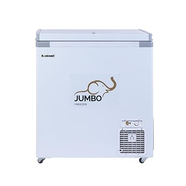 Rockwell 250SDU Hard Top Deep Freezer, 4 Years Warranty, Convertible Freezer/Cooler, Low Power Consumption Chest Freezer