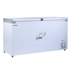 Rockwell 550DDU Hard Top Deep Freezer, Double Door, 4 Star Rating, 4 Years Warranty, Convertible Freezer/Cooler, Low Power Consumption Chest Freezer