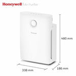 Honeywell Air Purifier for Home, 5 Stage Filtration, Covers 465 sq.ft, High Efficiency Pre-Filter, Dual HEPA Filter, Activated Carbon Filter, Removes 99.99% Pollutants & Micro Allergens - Air touch V3