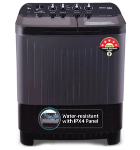Voltas Beko by A Tata Product 9 kg washing machine with Soft Closing door, Water proof IPX4 protection, Special Pulsator and Double Waterfall Semi Automatic Top Load Black, Grey  (WTT90UDX/BKGR4KGTD) with 5 year comprehensive warranty