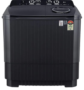 LG 11.5 kg 5 Star Semi-Automatic Top Loading Washing Machine (P1155SLAZ, Middle Black, Roller Jet Pulsator), large