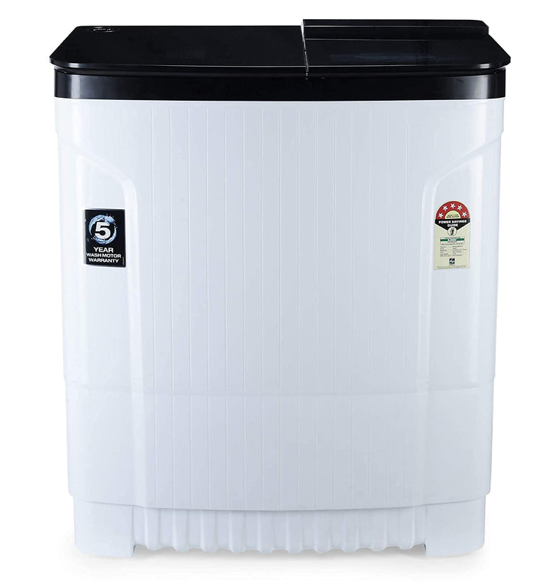 Godrej 8 Kg 5 Star Semi-Automatic Top Loading Washing Machine (WSEDGE ULT 80 5.0 DB2M CSBK, Crystal Black, Tri-Roto Scrub Pulsator)