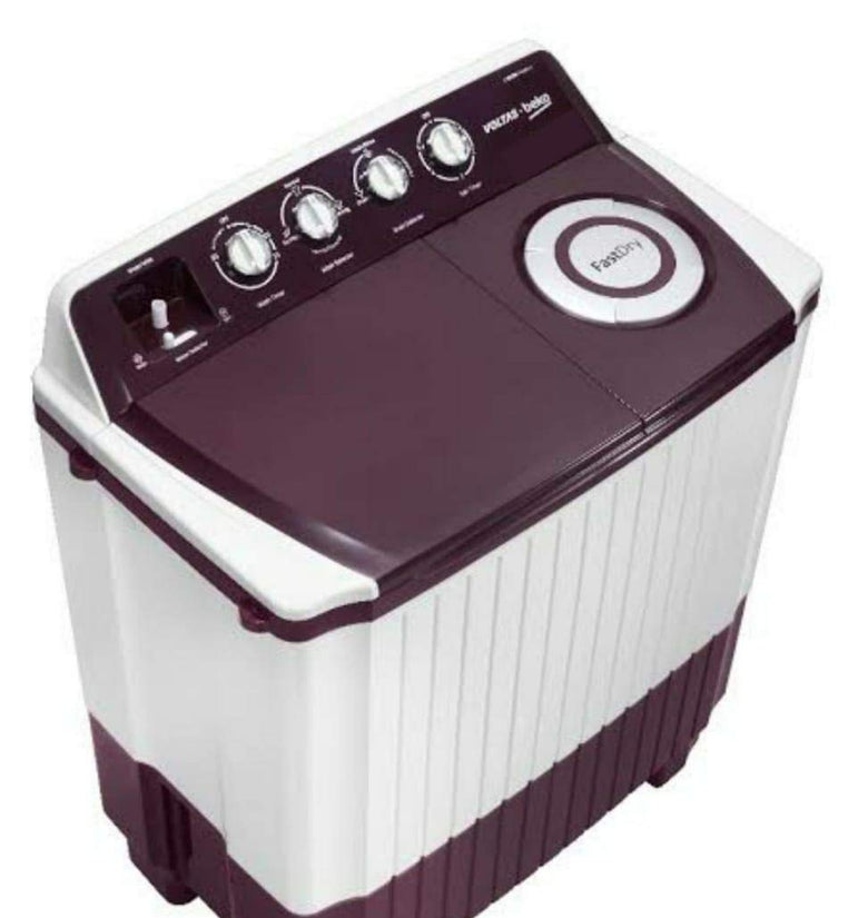 VOLTAS BEKO 7 Kg 5 Star Semi-Automatic Top Loading Washing Machine WTT70ALIM (Burgundy) - 1shoppingstore