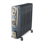 Bajaj Majesty RH 13F Plus 13-Fin 2900 Watts Oil Filled Radiator Room Heater with PTC Fan Heater (Black & Copper) - 1shoppingstore