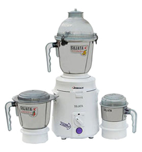 Sujata Dynamix DX Mixer Grinder, 900W, 3 Jars (White) - 1shoppingstore