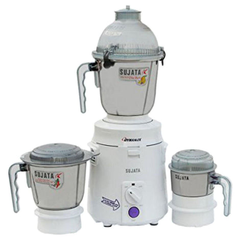 Sujata Dynamix DX Mixer Grinder, 900W, 3 Jars (White) - 1shoppingstore