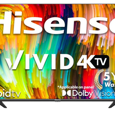 Hisense 108 cm (43 inches) 4K Ultra HD Smart Certified Android LED TV 43A6GE (Black) (2021 Model) | With Dolby Vision and ATMOS