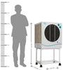 Symphony Jumbo 51 Desert Air Cooler 51-litres with Trolley, 3-Side Cooling Pads, Whisper-Quiet Performance, Powerful 457mm Fan, Automatic Vertical Swing (White) - 1shoppingstore