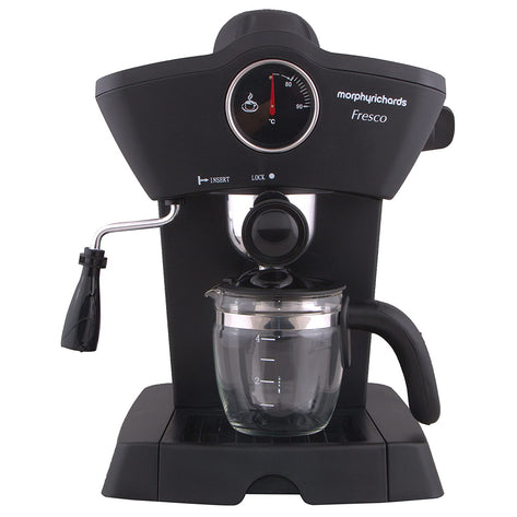 Morphy Richards Fresco 800-Watt 4-Cups Espresso Coffee Maker (Black) - 1shoppingstore