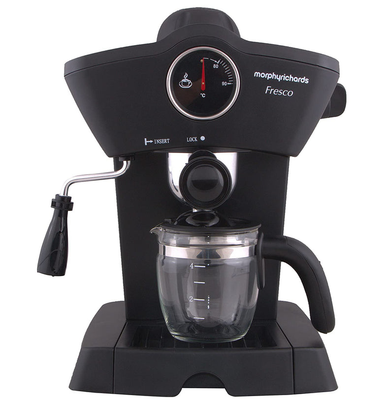 Morphy Richards Fresco 800-Watt 4-Cups Espresso Coffee Maker (Black) - 1shoppingstore