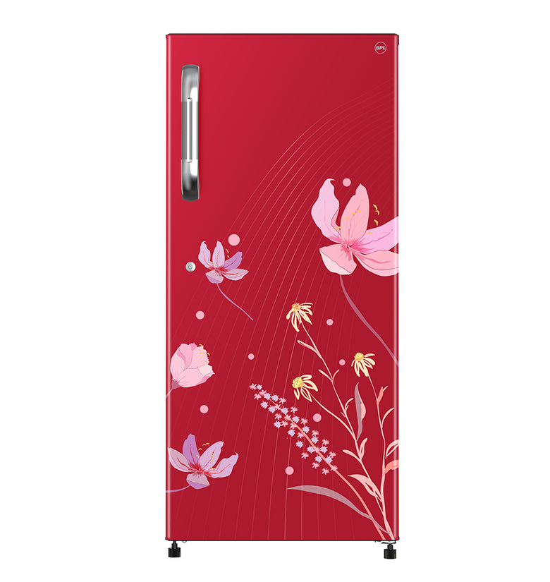 BPL 193 litres 3 Star Single Door Refrigerator Even Flow Technology,Dark Blue/Red BRD-2100AVDB